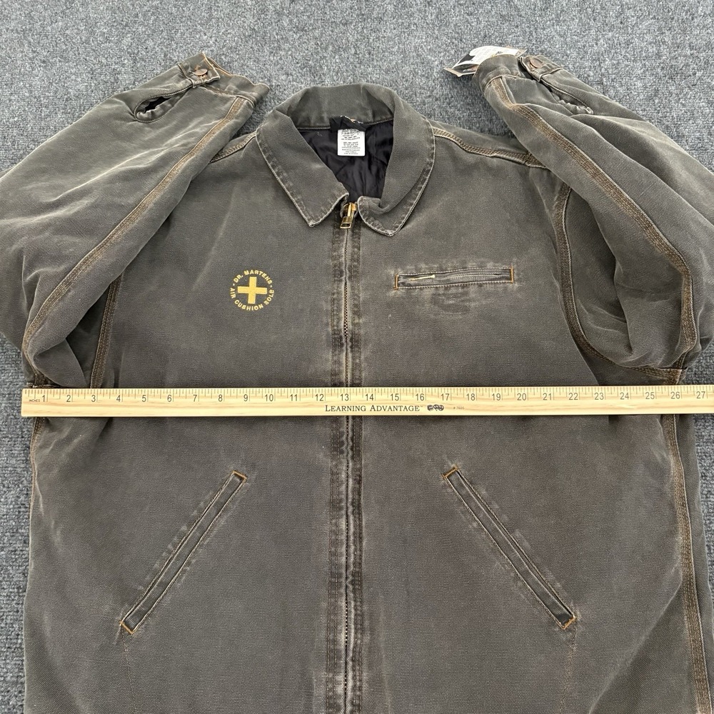 New Vintage Y2K Dickies X Doc Martens Gray Detroit Canvas Jacket Workwear Sz XL - Picture 11 of 14